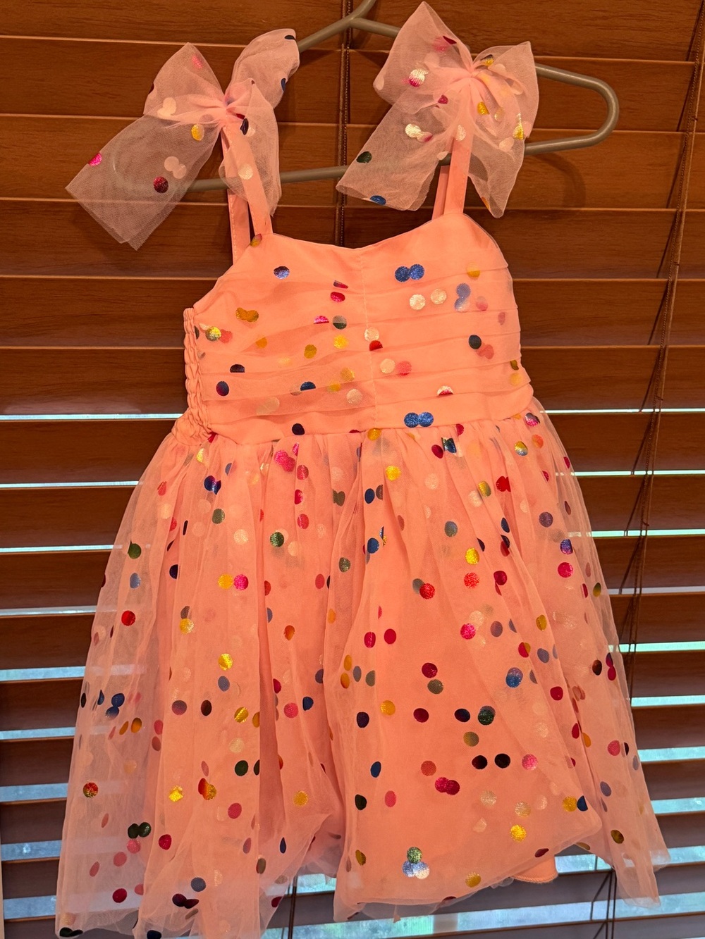 Pink Polka Dot Tulle Party Dress NWOT